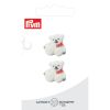 Knapper bamse 2pk hvit