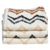 Zig Zag vaskeklut 3pk Natur-brun