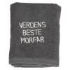 Håndkle med tekst grå morfar.