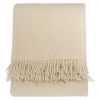 Numedal ullpledd med frynser offwhite.