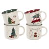 Krus 4pk Wonderland Hvit-rød-grønn