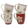 Krus 4pk Ginger Rød-grønn-offwhite