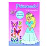 Prinsesser! Fargeleggingsbok med klistremerker standard.