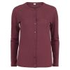 Super cardigan i 80% merinoull med knapper i samme farge. rododendron.