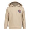 Hettegenser med flockprint Beige