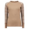 Safa Top, Jaquard på armene Beige