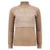 Safa Polo, m/glidelås, jaquard Beige