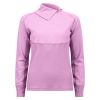 Safa Polo m/glidelås, Jaquard Rosa-hvit
