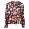 Molly Bluse Marine-mønstret