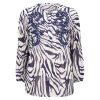 Marina Bluse Marine m/mønster