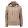 Strikket hettegenser Noosa Mørk beige