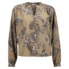Bluse Parisa Oliven - Sort