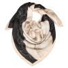 Nadia skjerf 70*70 cm Beige-sort