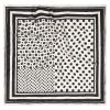 Lydia skjerf 70*70 cm Sort-offwhite