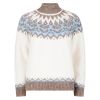Strikkegenser Vildrid Beige-blå