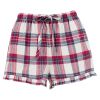 Nattshorts flanell Rødrutete