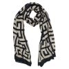 Sjal Eliza Sort-beige