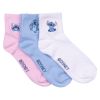 Sokker 3 pk Stich Rosa-blå-hvit