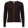 Loved cardigan rib Brun
