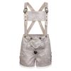 Lederhosen shorts Gisela Beige