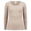 Trøye i merinoull/silke Beige.