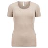 T-skjorte i merinoull/silke Beige.
