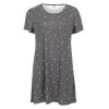 Nightwear Hearts Nattkjole koksgrå/hvit