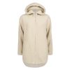 Belia teddyjakke med hette lys beige.