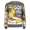 God Påske strikkegenser grå-gul