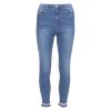 Camilla jeans med strassbånd blå