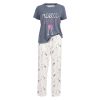 Prosecco pyjamas offwhite-grå