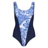 Badedrakt med print marine