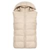 Lightweight vest med hette beige