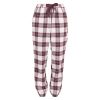 Pyjamasbukse i flanell burgunder