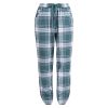 Pyjamasbukse i flanell petrol