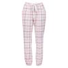 Pyjamasbukse i flanell Rosa rutet