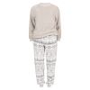 Fleece pyjamas beige