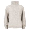 Hellen zip  pullover beige.