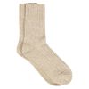 Kosesokk med gull lurex beige.