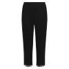 Nightwear Pyjamas med korte ermer og trekvart bukse Lace sort.