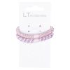 Elastiske hårstrikk med perle 2pk Rosa