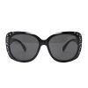 Solbrille Dame med steiner sort