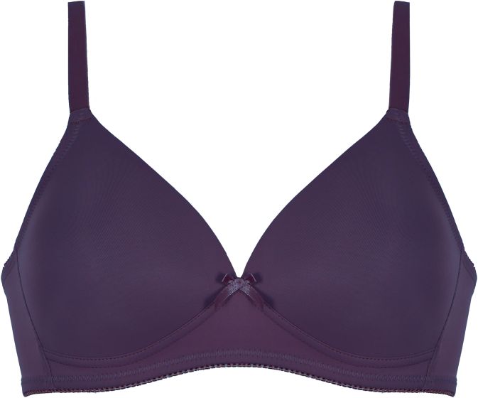 Naturana Vega soft-bh med padding plomme.