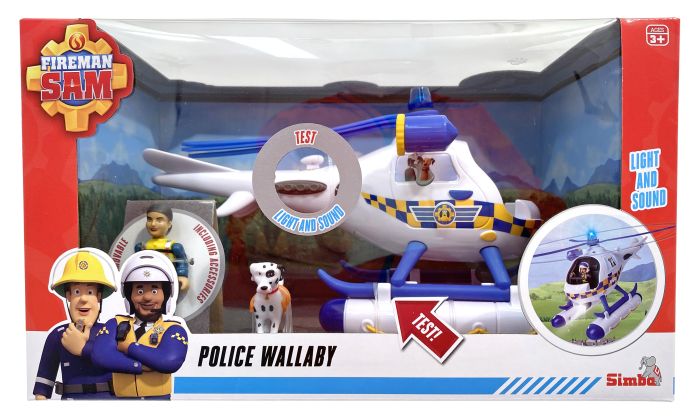 Brannmann Sam politi Wallaby med helikopter Orginal