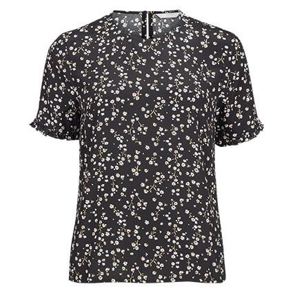 Lifetime topp med valmueprint sort/brun