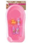 Dolls World badekar til dukker opptil 41cm med utstyr original