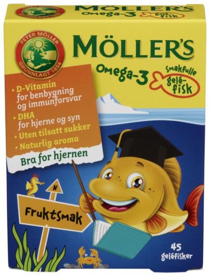 Møllers Tran Omega-3 Gelèfisk fruktsmak