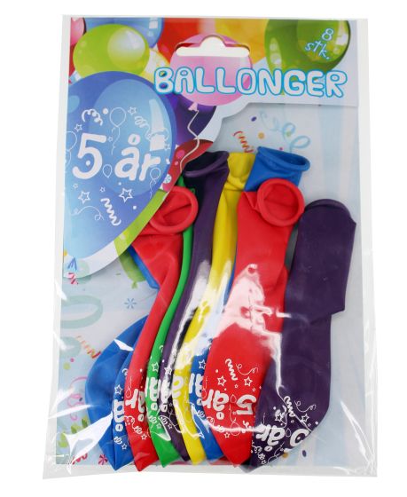 Ballonger 8pk mikset farger