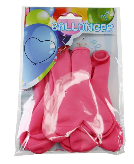 Ballonger hjerter rosa