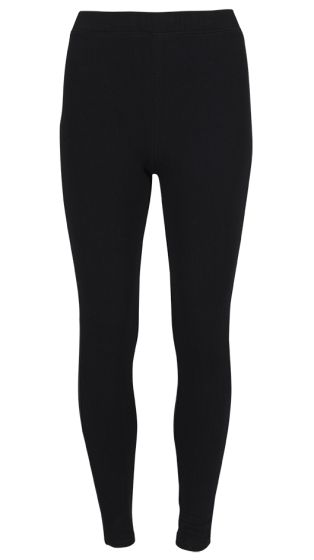 Basic leggings med børstet innside sort